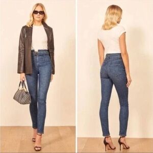Reformation Kayo High and Skinny Belted Jeans, size 24. NWT.